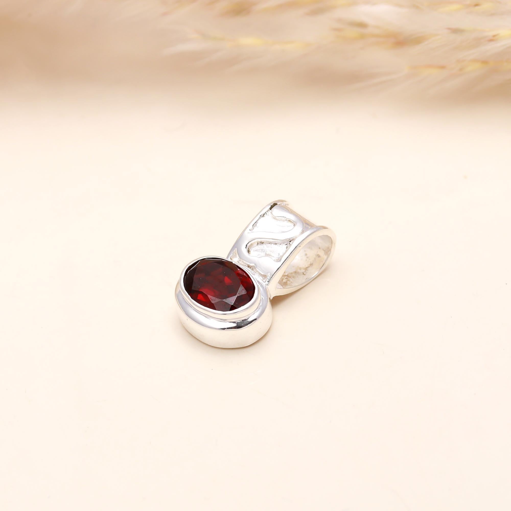 Faceted Garnet Pendant