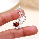 Brazilian Maadeira Garnet 925 Silver Pendant