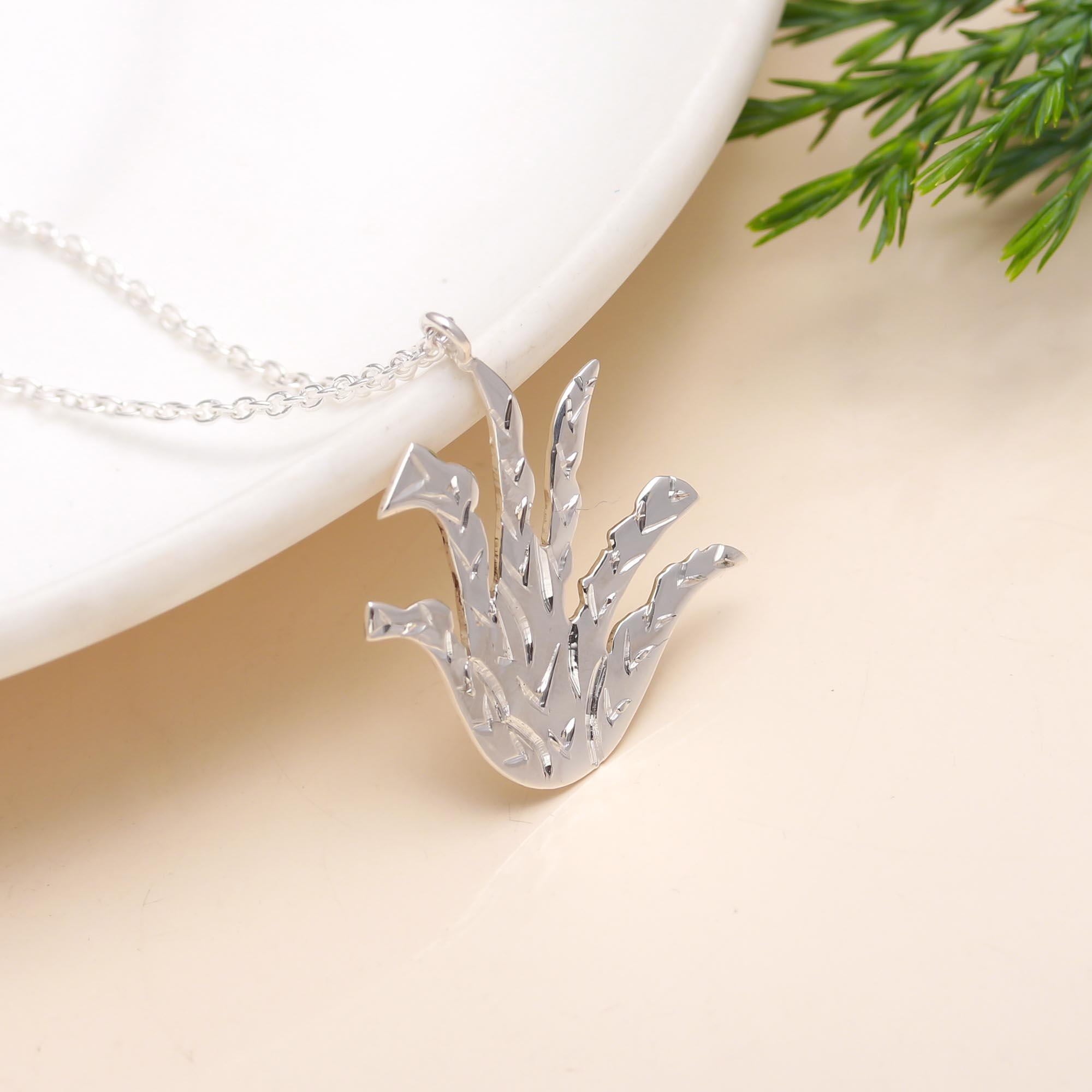 925 Sterling Silver Desert Cactus Necklace