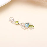 Aria Pendant Amethyst, Peridot & Sky Blue Topaz