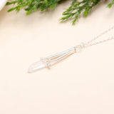 925 Sterling Silver Laser Crystal Necklace