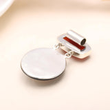 Ethnic Red Stone Silver Pendant