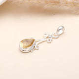 925 Sterling Silver Citrine Pendant