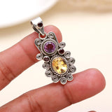 925 Sterling Silver Gemstone Pendant