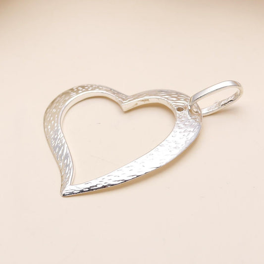 925 Sterling Silver Heart Shape Pendant