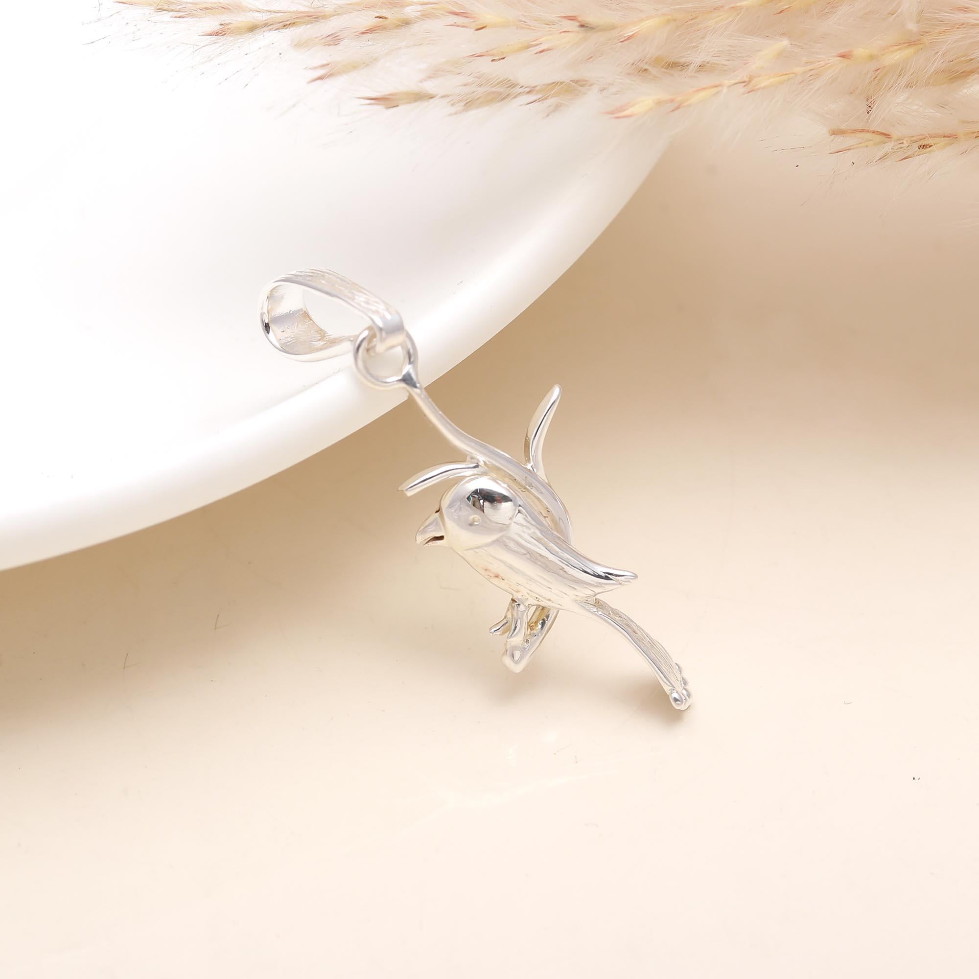 925 Sterling Silver Bird Shape Pendant