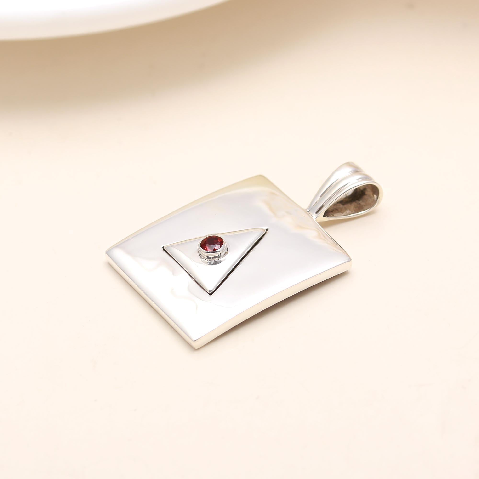 Enchanting Garnet Sterling Silver Pendant
