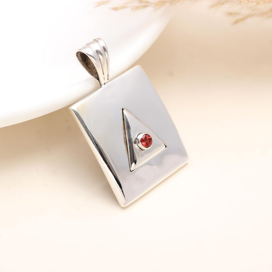 Enchanting Garnet Sterling Silver Pendant