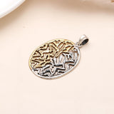 925 Sterling Silver Israel Oval Pendant