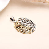 925 Sterling Silver Israel Oval Pendant