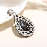 925 Sterling Silver Enoby Wood Ethnic Pendant