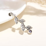 925 Sterling Silver Leaf Design Iolite Pandant