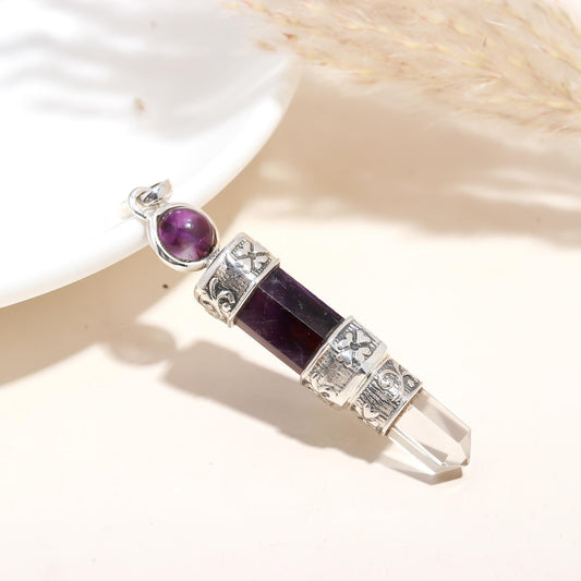 Amethyst Pendulum Sterling Silver Pendant