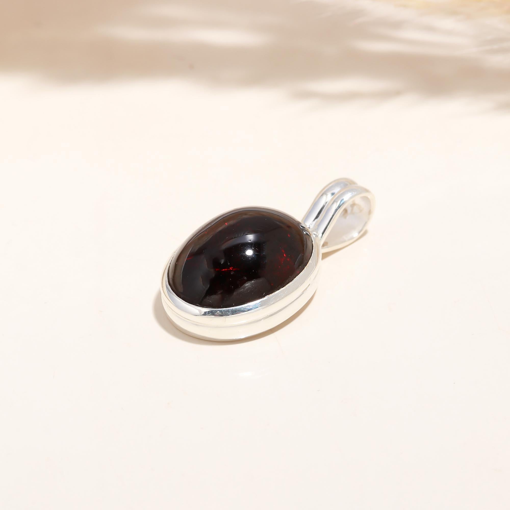 Garnet Red Fire Pendant Gemstone Pendant