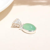 Green Chrysoprase Pendant Sterling Silver Pendant