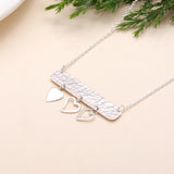 925 Sterling Silver Hammered Heart Necklace