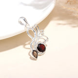 Garnet Red Topaz Natural Gemstone 925 Sterling Silver Handmade Pendant