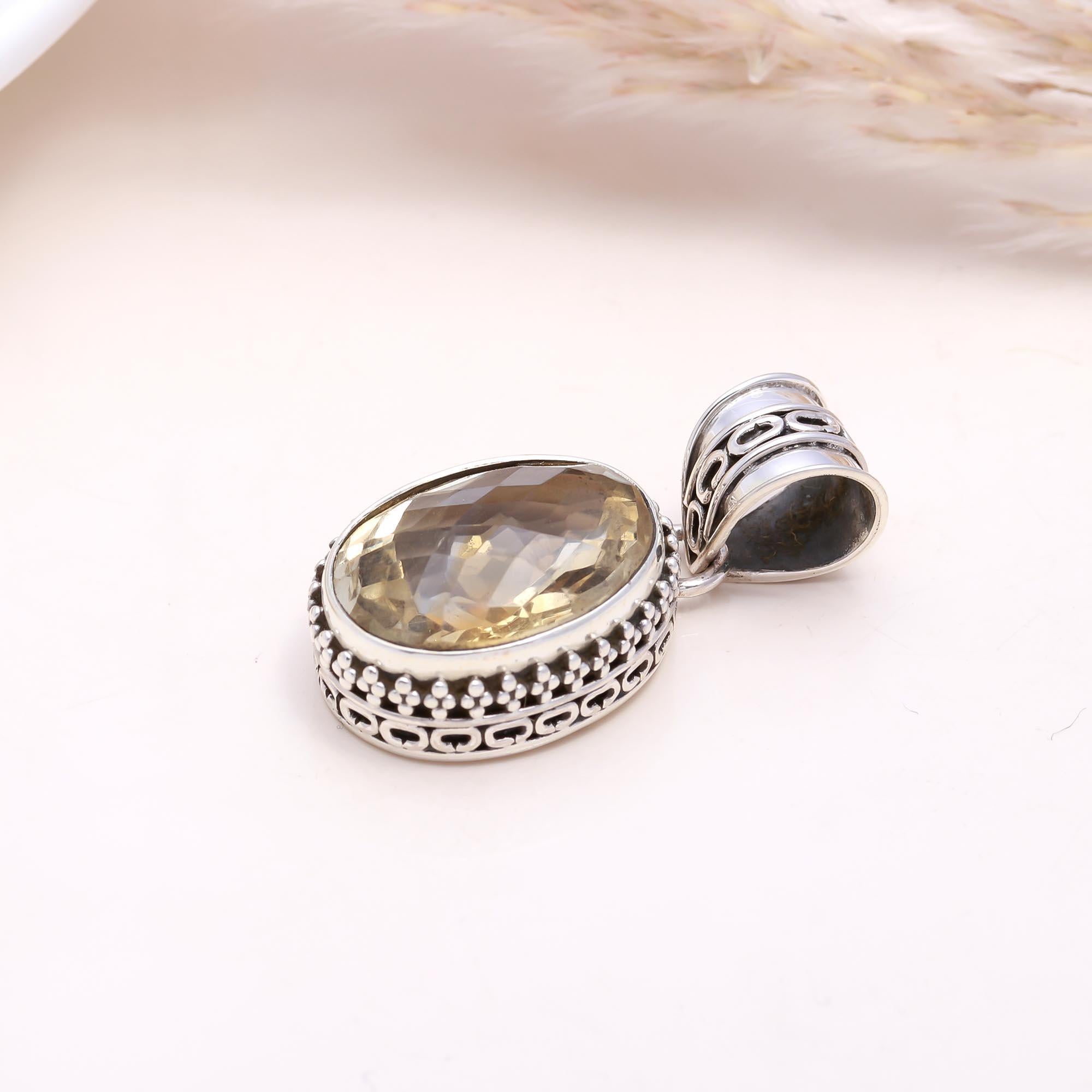 The Vintage Honey: Citrine Scrollwork Pendant