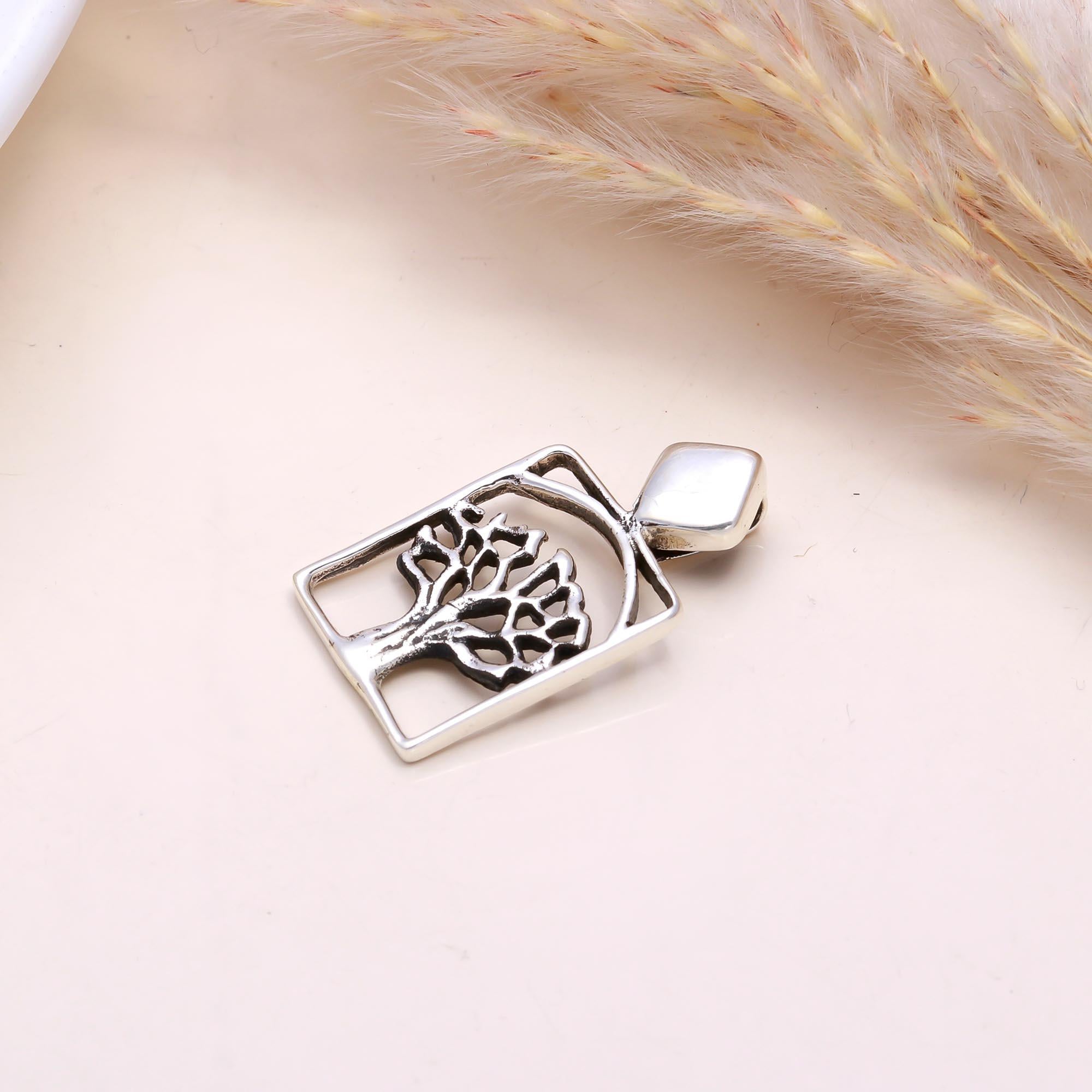 The Framed Life: Rectangular Tree of Life Pendant