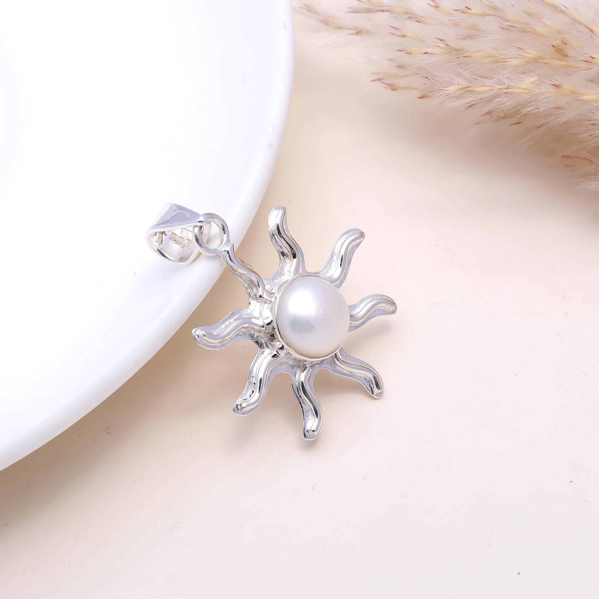 The Ocean Star: Freshwater Pearl Sunburst Pendant