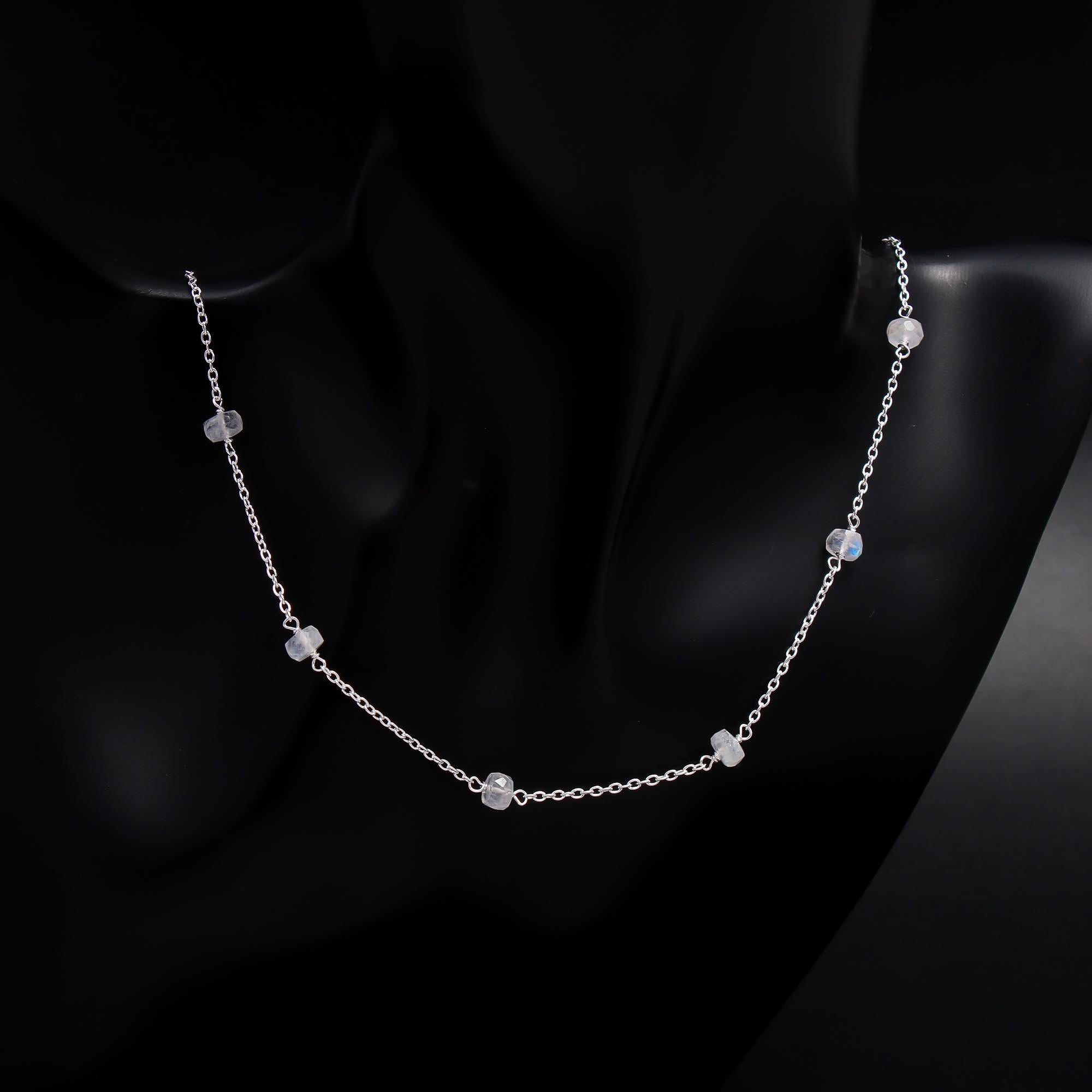 The Soft Blush: Rough Rose Quartz Bead Necklace