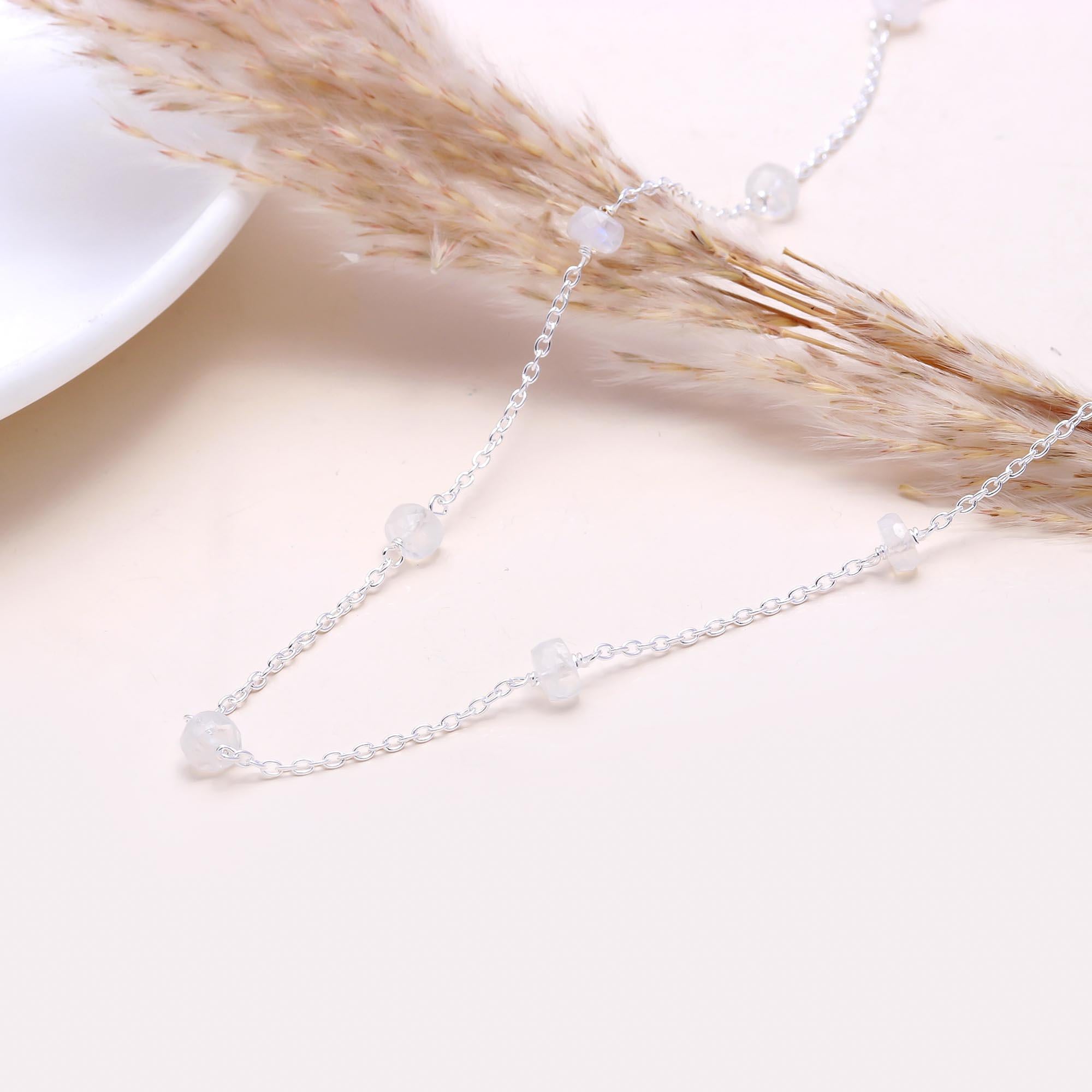 The Soft Blush: Rough Rose Quartz Bead Necklace