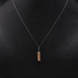 Solid 925 Sterling Silver Titanium Gold Drusy Necklace