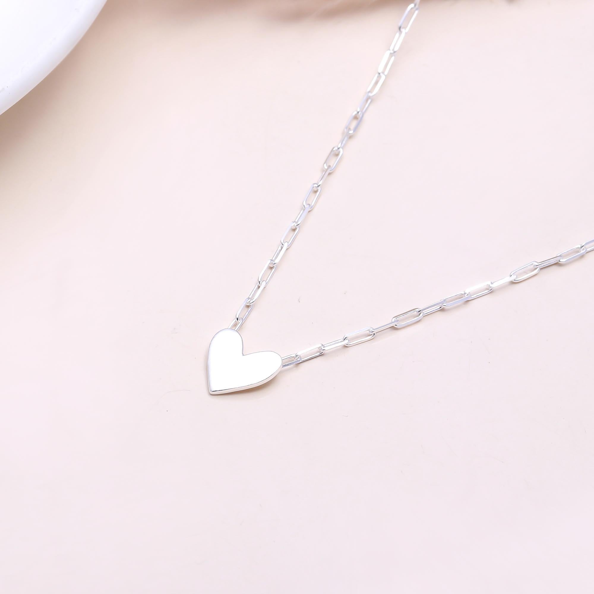 The Paperclip Heart: Silver Heart Necklace