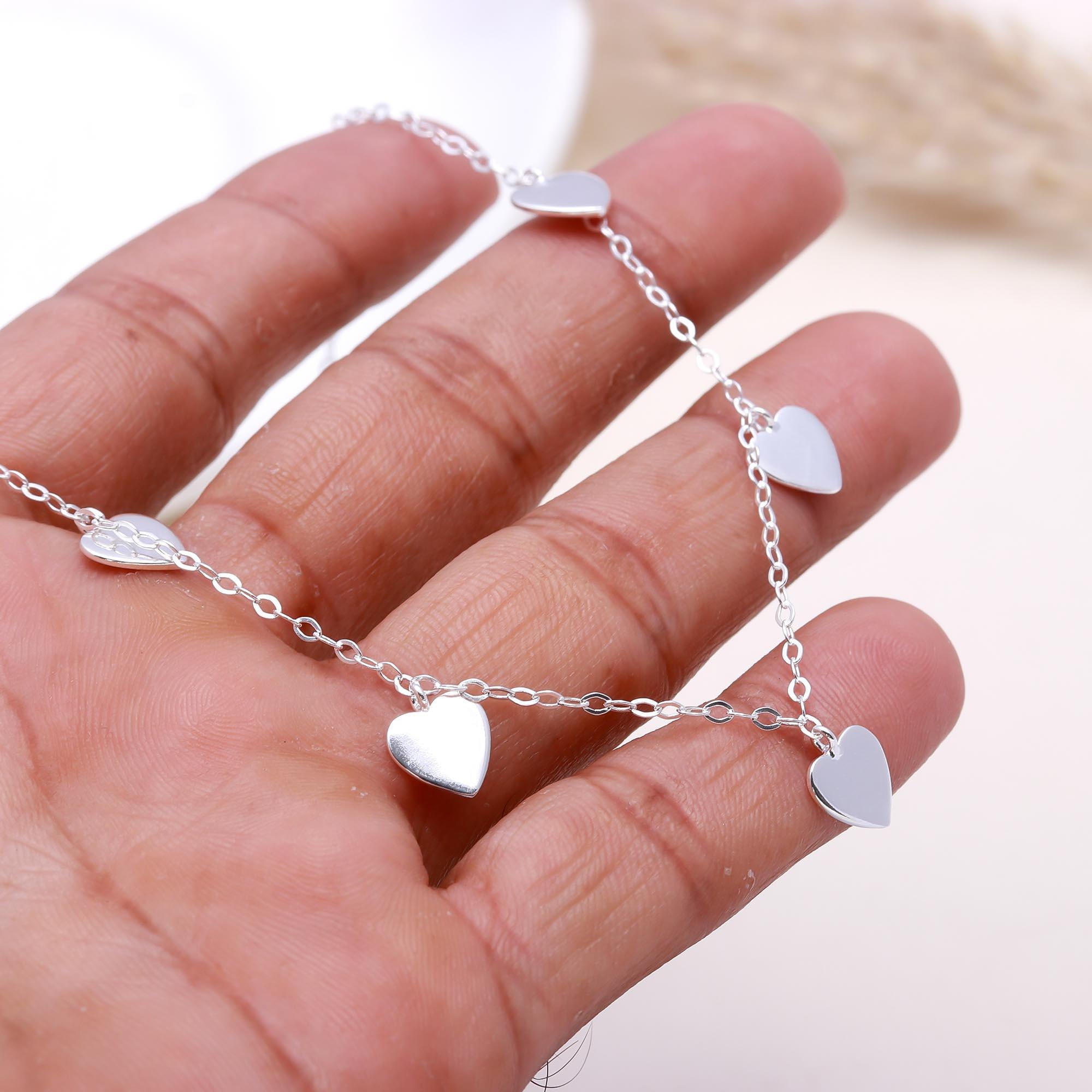 The Love Chain: Multi-Heart Charm Necklace