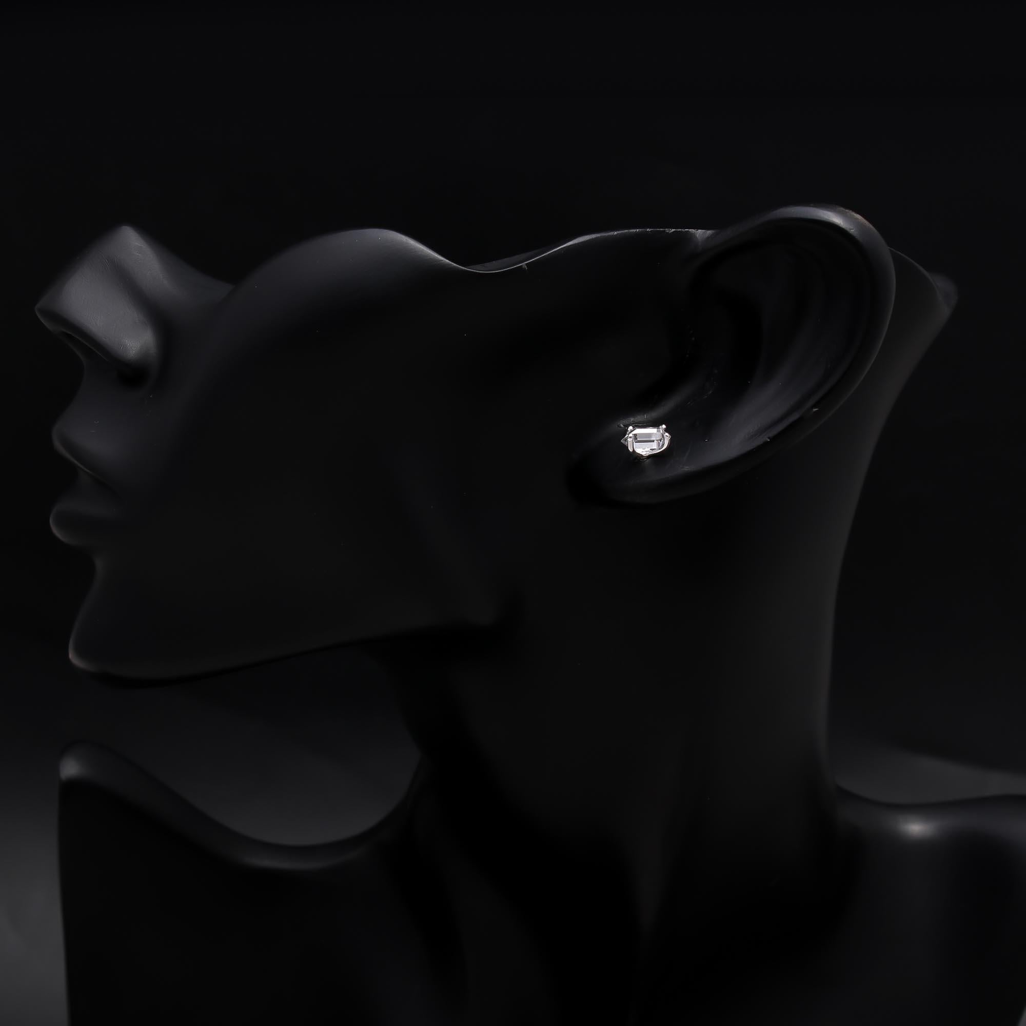 925 Sterling Silver Raw Crystal Stud Earrings