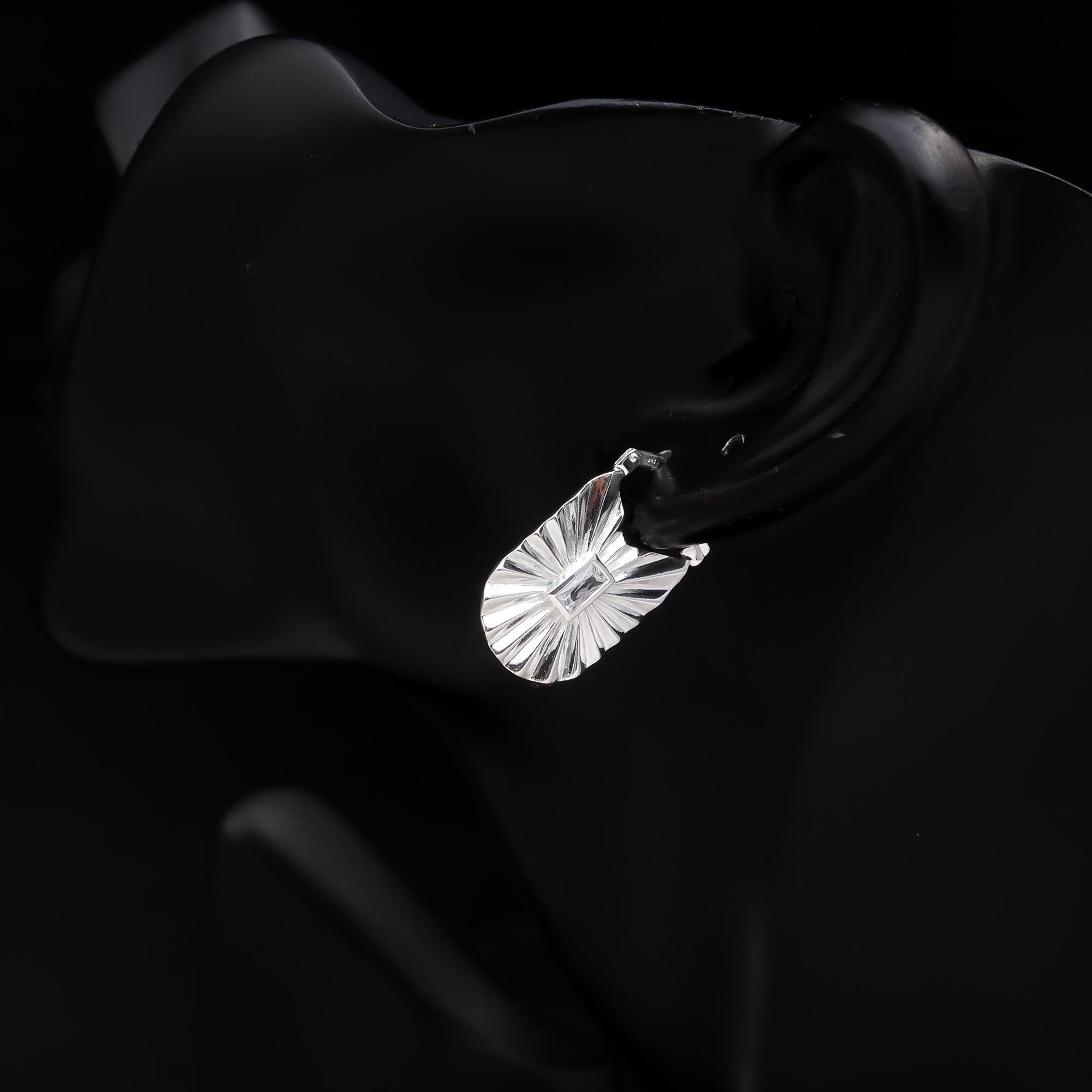 925 Sterling Silver Vintage Textured Statement Earrings