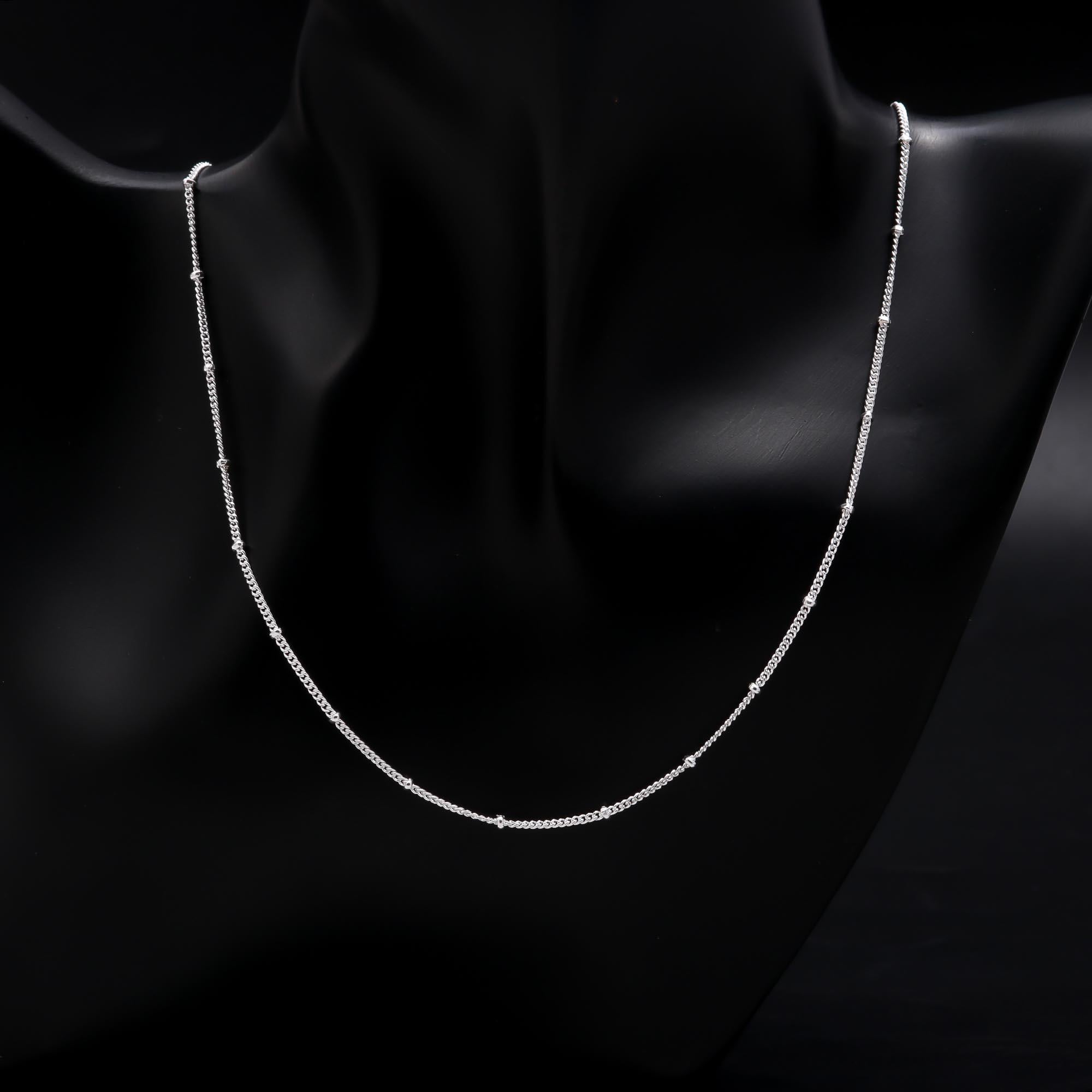 925 Sterling Silver Satellite Chain Necklace