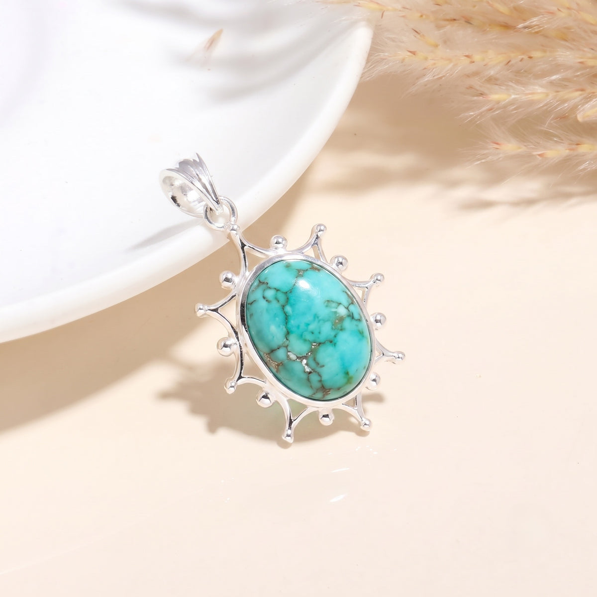 925 Sterling Silver Amethyst Gemstone Pendant