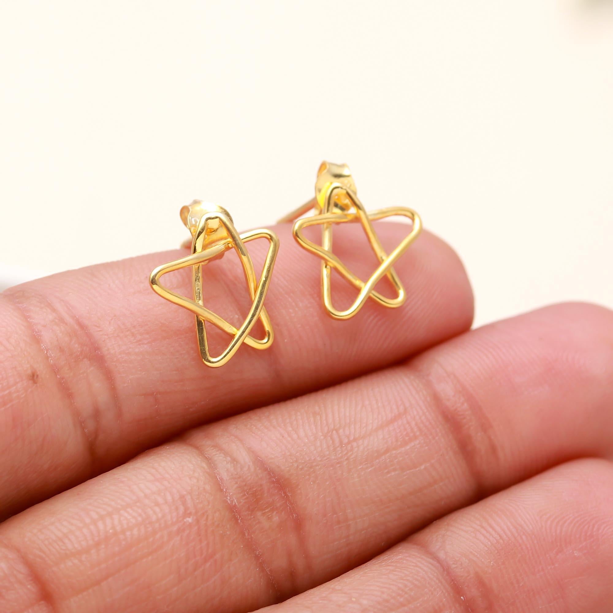 925 Sterling Silver Star Stud Earrings