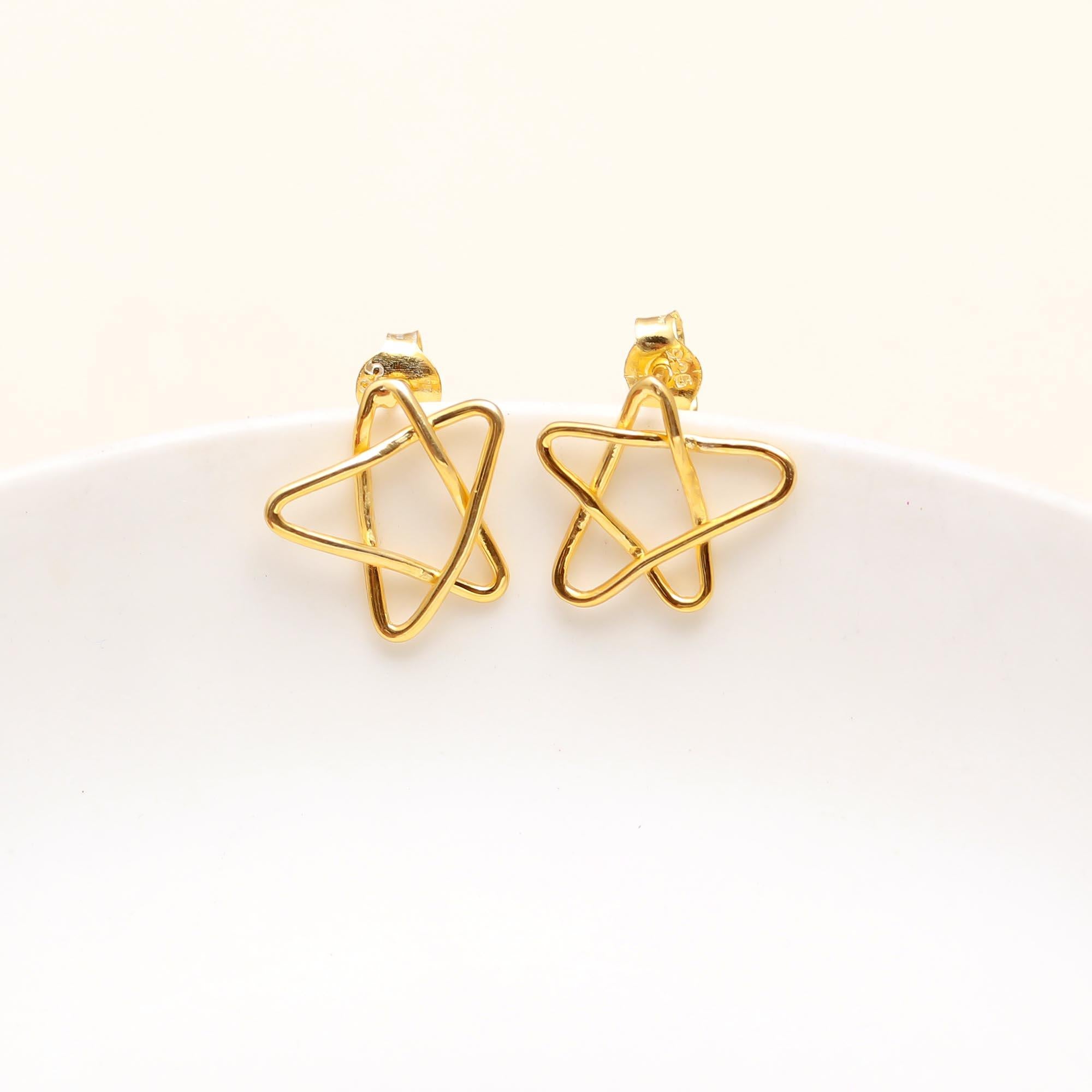 925 Sterling Silver Star Stud Earrings