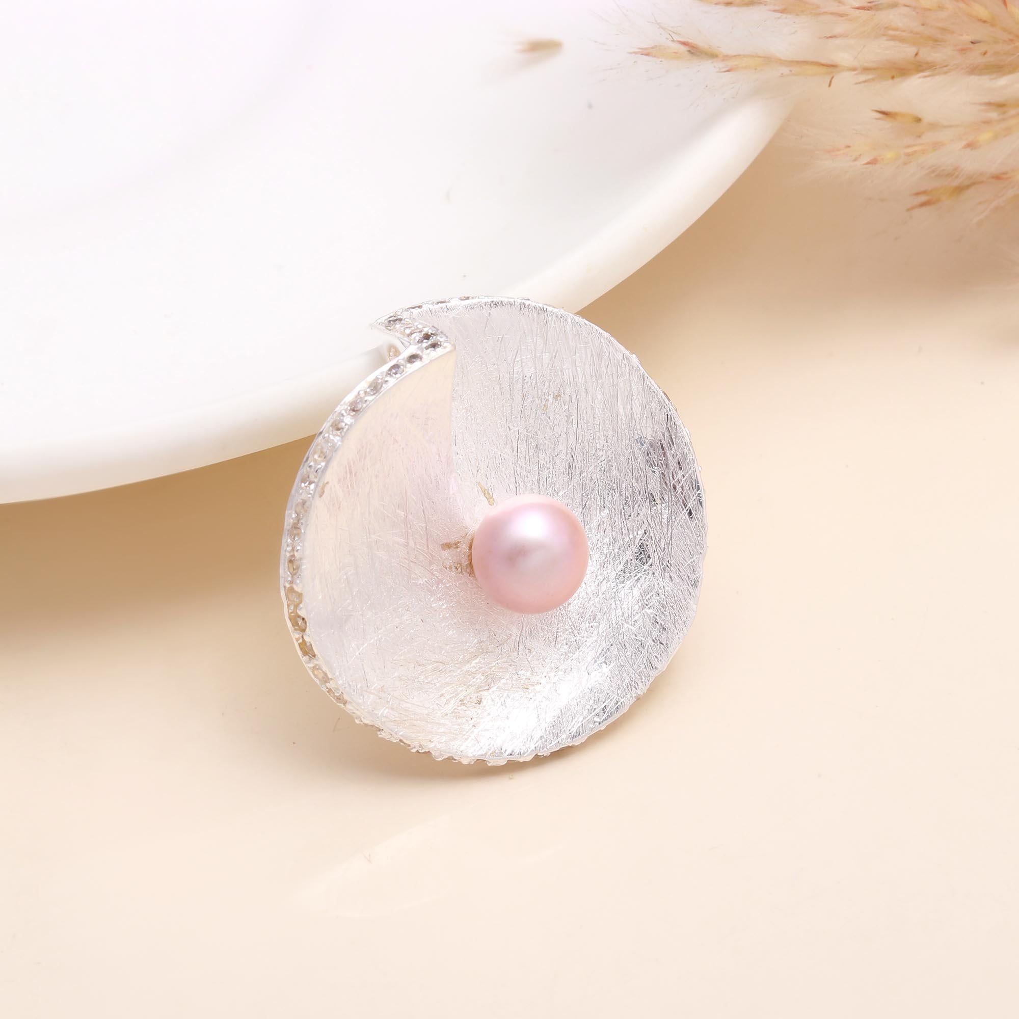 925 Sterling Silver Pink Pearl Pendant