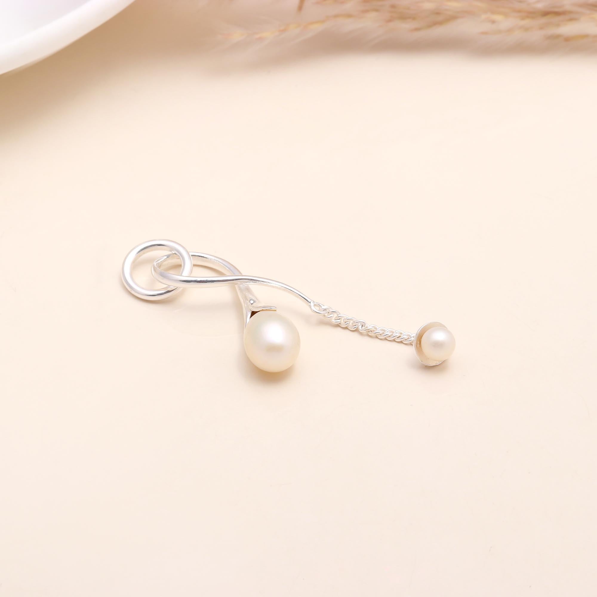 925 Sterling Silver Pearl Drop Pendant
