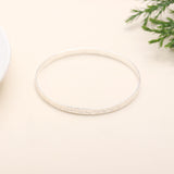 925 Sterling Silver Diamond Etching Engraving Bangle