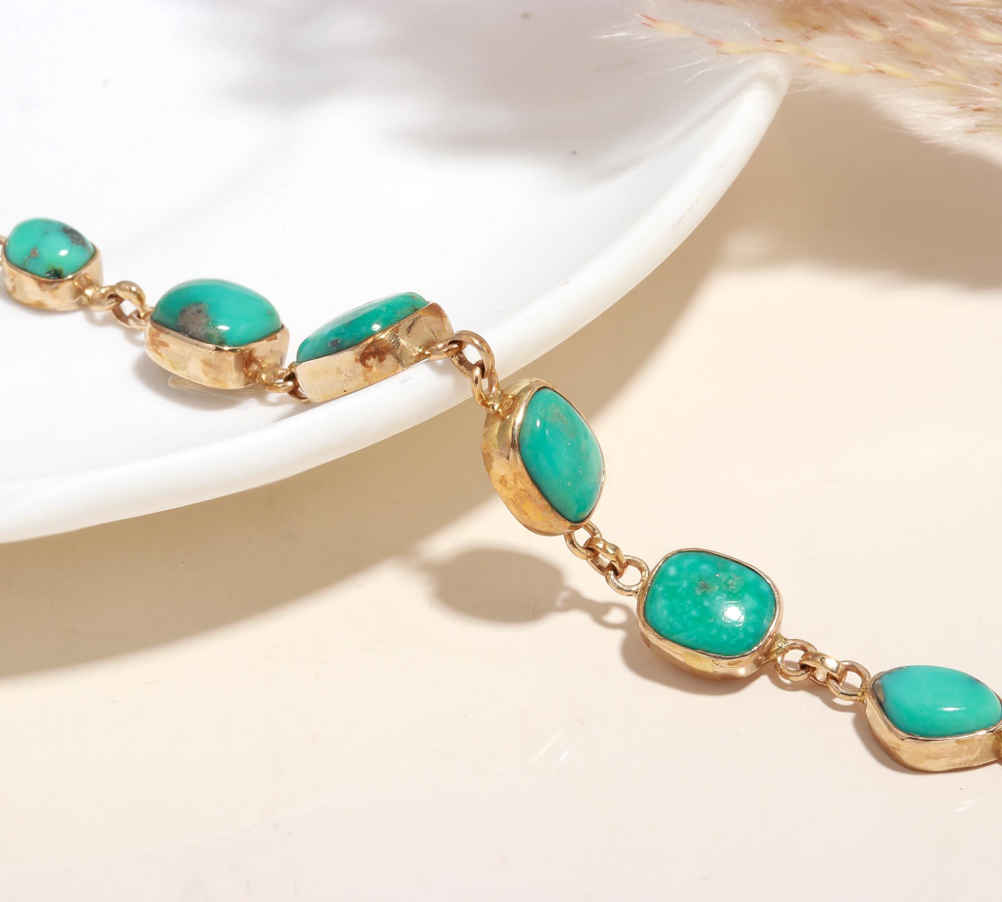 925 Sterling Silver Turquoise Chunky Bracelet