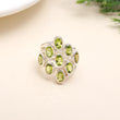 Solid 925 Silver Peridot Gemstone Ring