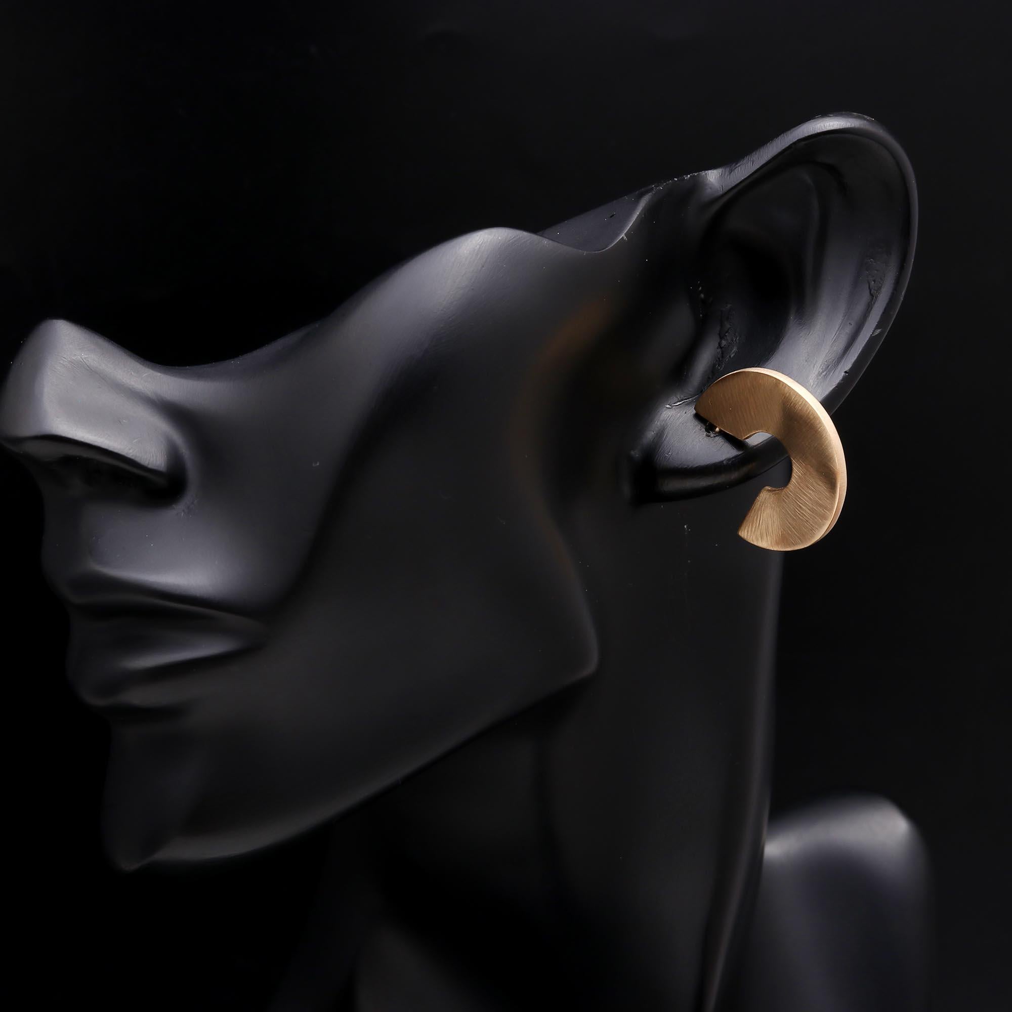 925 Sterling Silver Modern Cutout Hoop Earrings