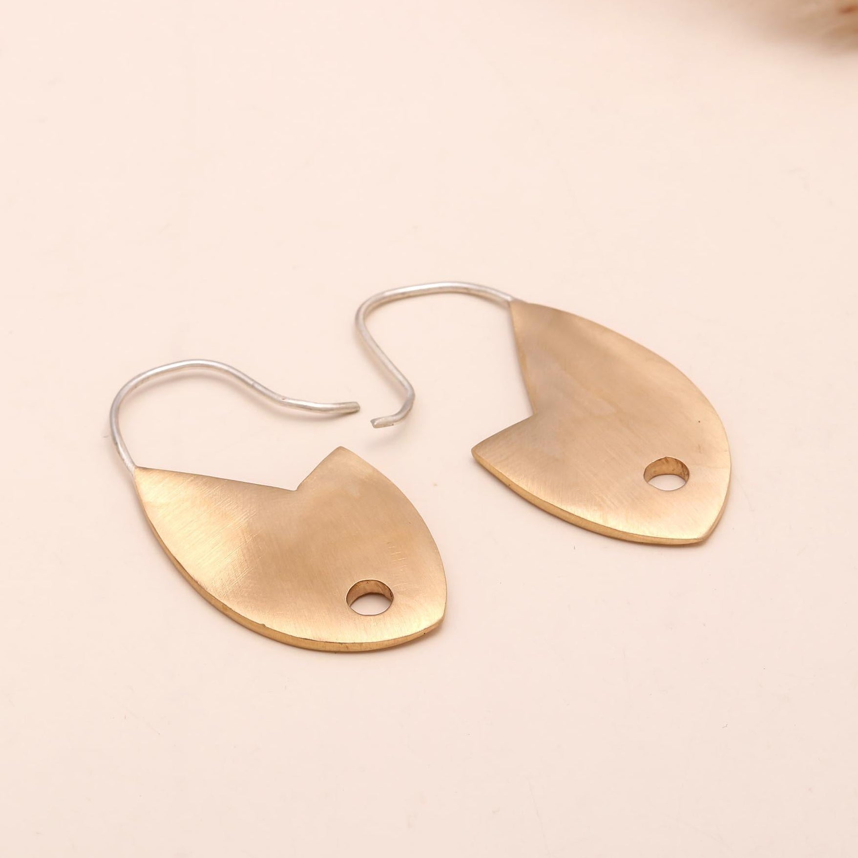 The Gilded Fin: Modernist Fish Hook Earrings