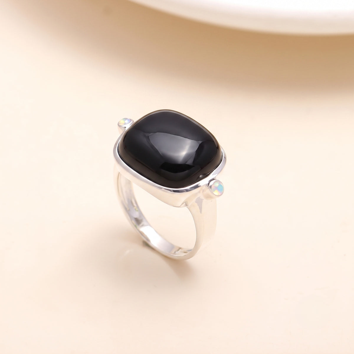 925 Silver Green Chalcedony Ring