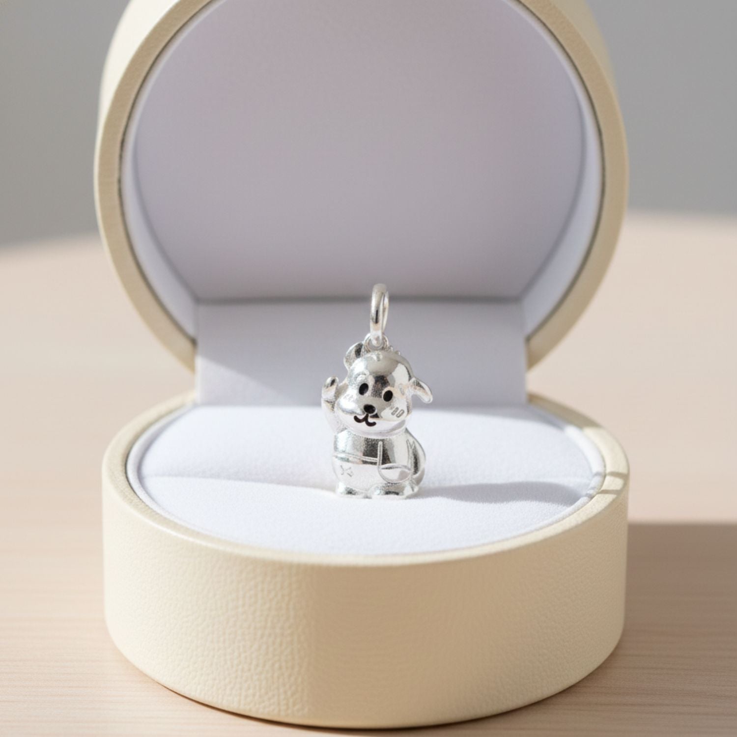 925 Sterling Silver Cute Puppy Pendant | Kids & Women’s Charm Necklace