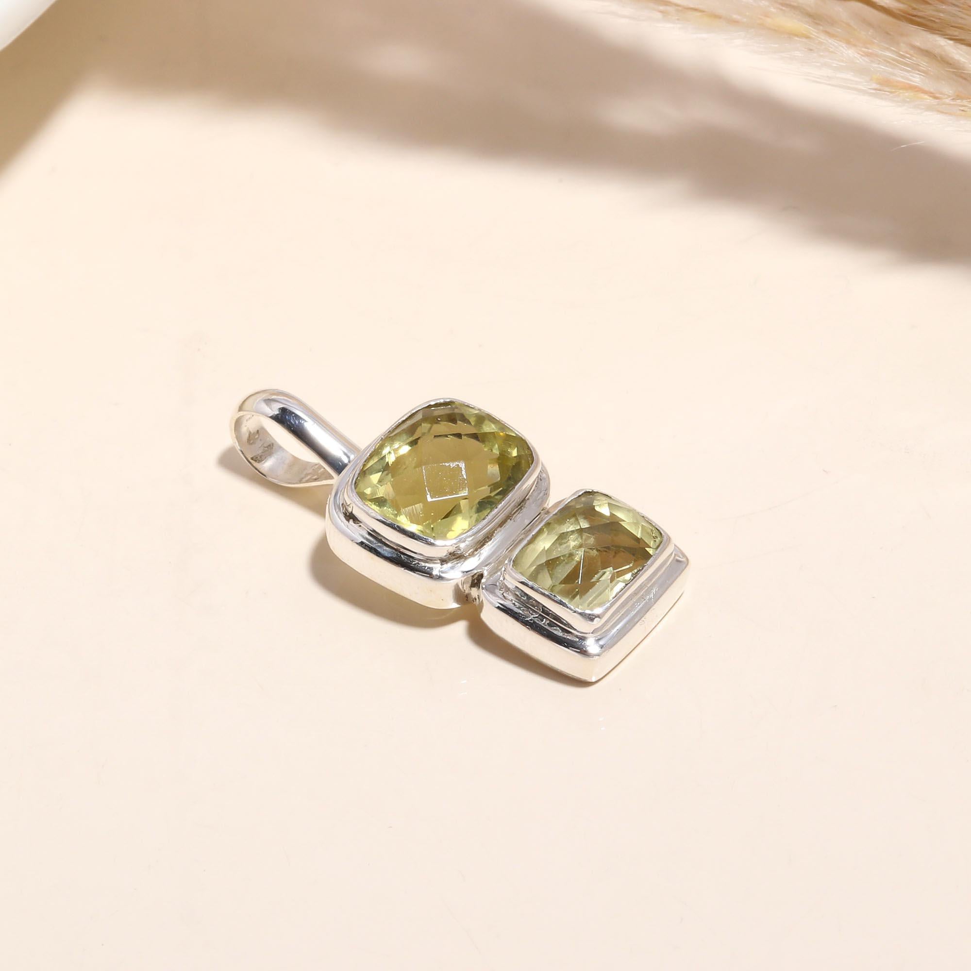 The Lemon Tier: Contemporary Lemon Quartz Pendant