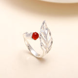 925 Sterling Silver Carnelian  Ring