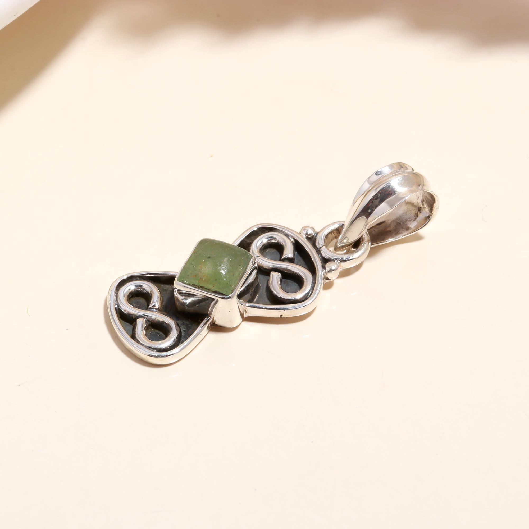 The Verdant Infinity: Aventurine  Infinity Pendant