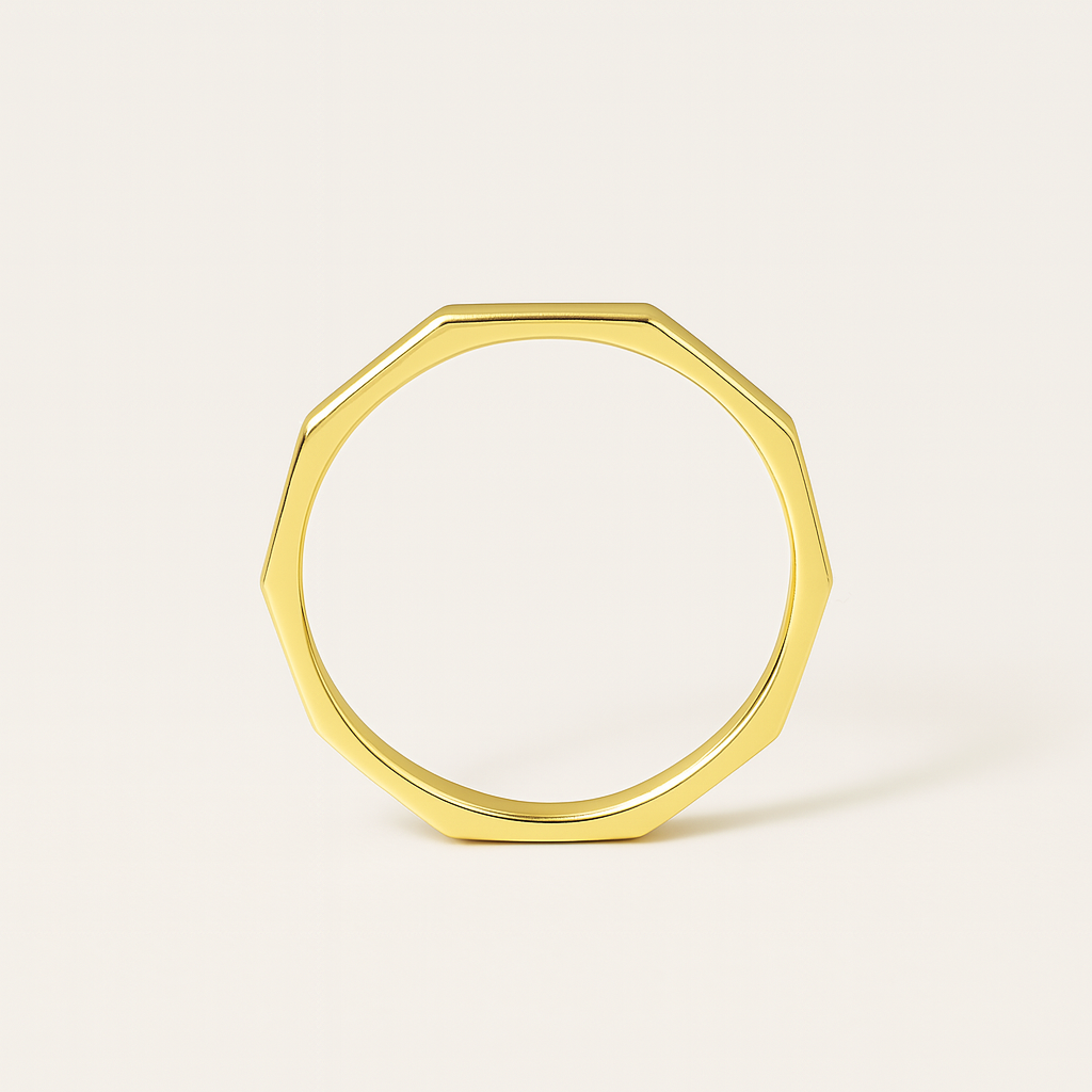 The Silver Wish: Hammered Chevron Stacking Ring