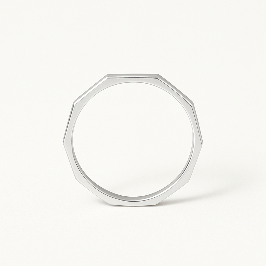 The Silver Wish: Hammered Chevron Stacking Ring