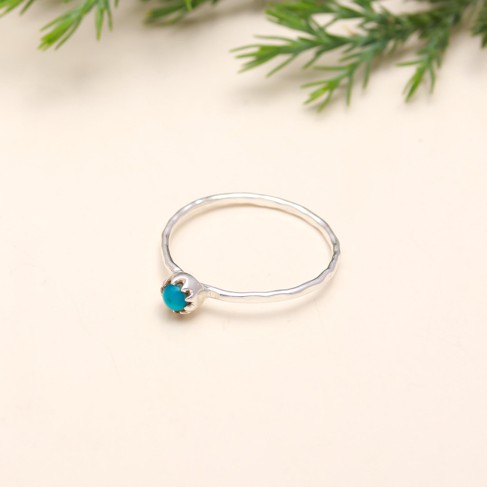 925 Silver Turquoise Stacking Ring